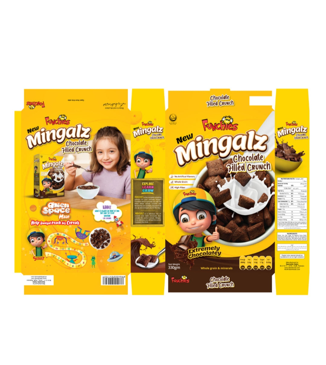 Mingalz Chocolate Filled Crunch 330 Gm