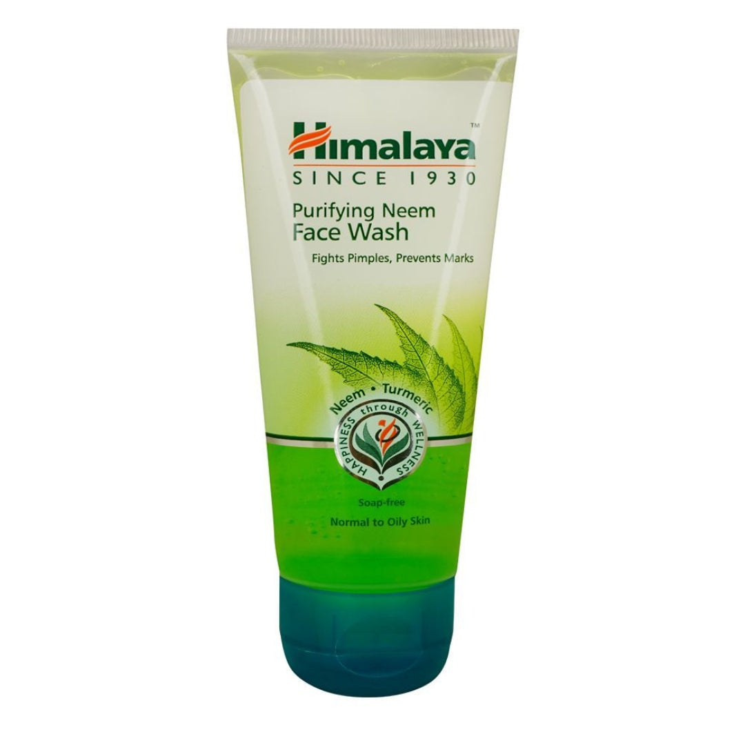 Himalaya Purifying Neem & Turmeric Face Wash, For Normal TO Oily Skin Type, Fights Pimples, 50m