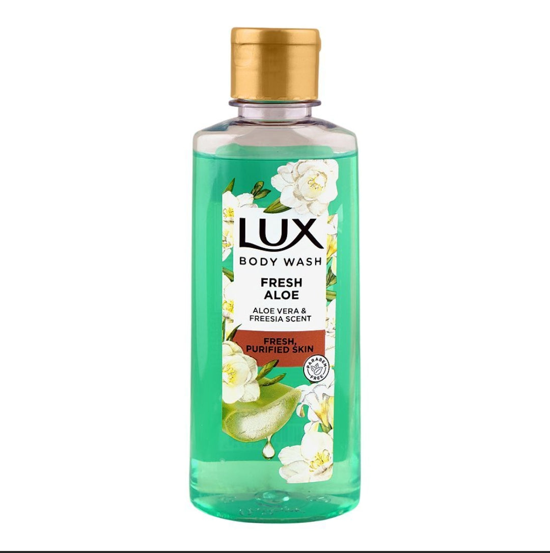 Lux Fresh Aloe Vera & Freesia Scent Body Wash, Paraben Free, 250ml