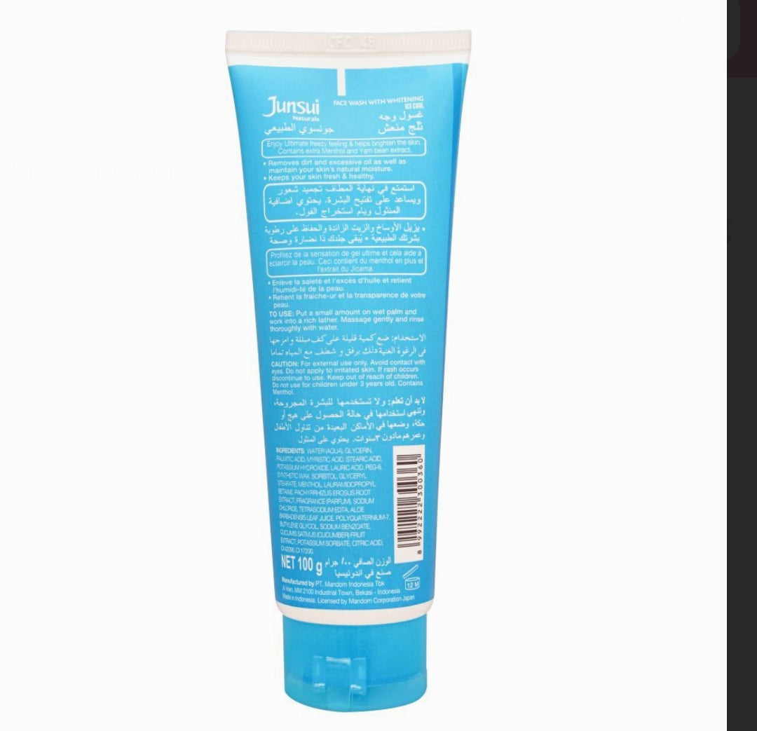 Junsui Ice Cool Face Wash With Whitening, 100g