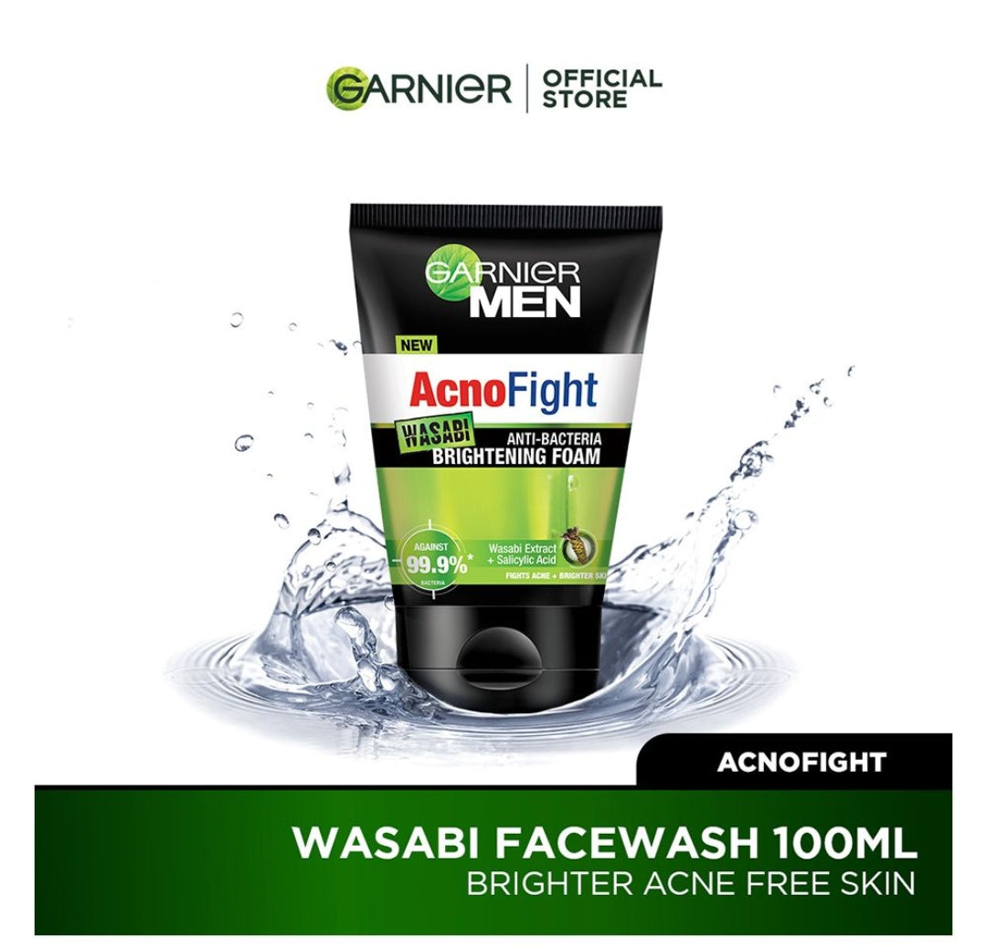 Garnier Men Acno-Fight Wasabi Facewash, 100ml