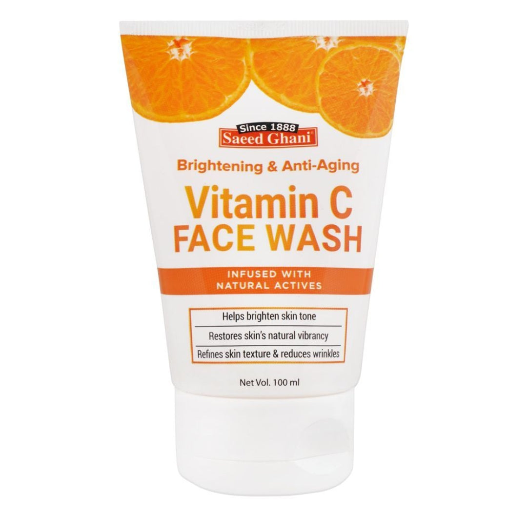 Saeed Ghani Vitamin C Brightening & Anti-Aging Face Wash, 100ml