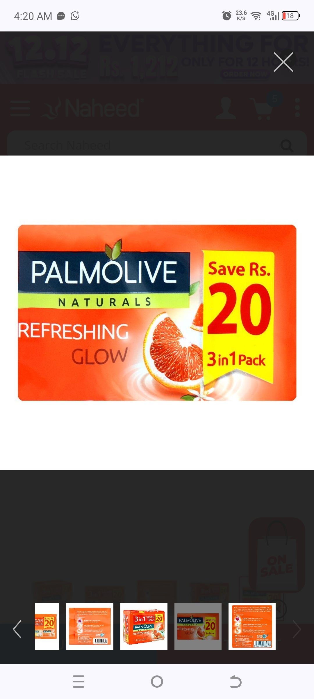 Palmolive Naturals Refreshing Glow Soap, 3 x 98g