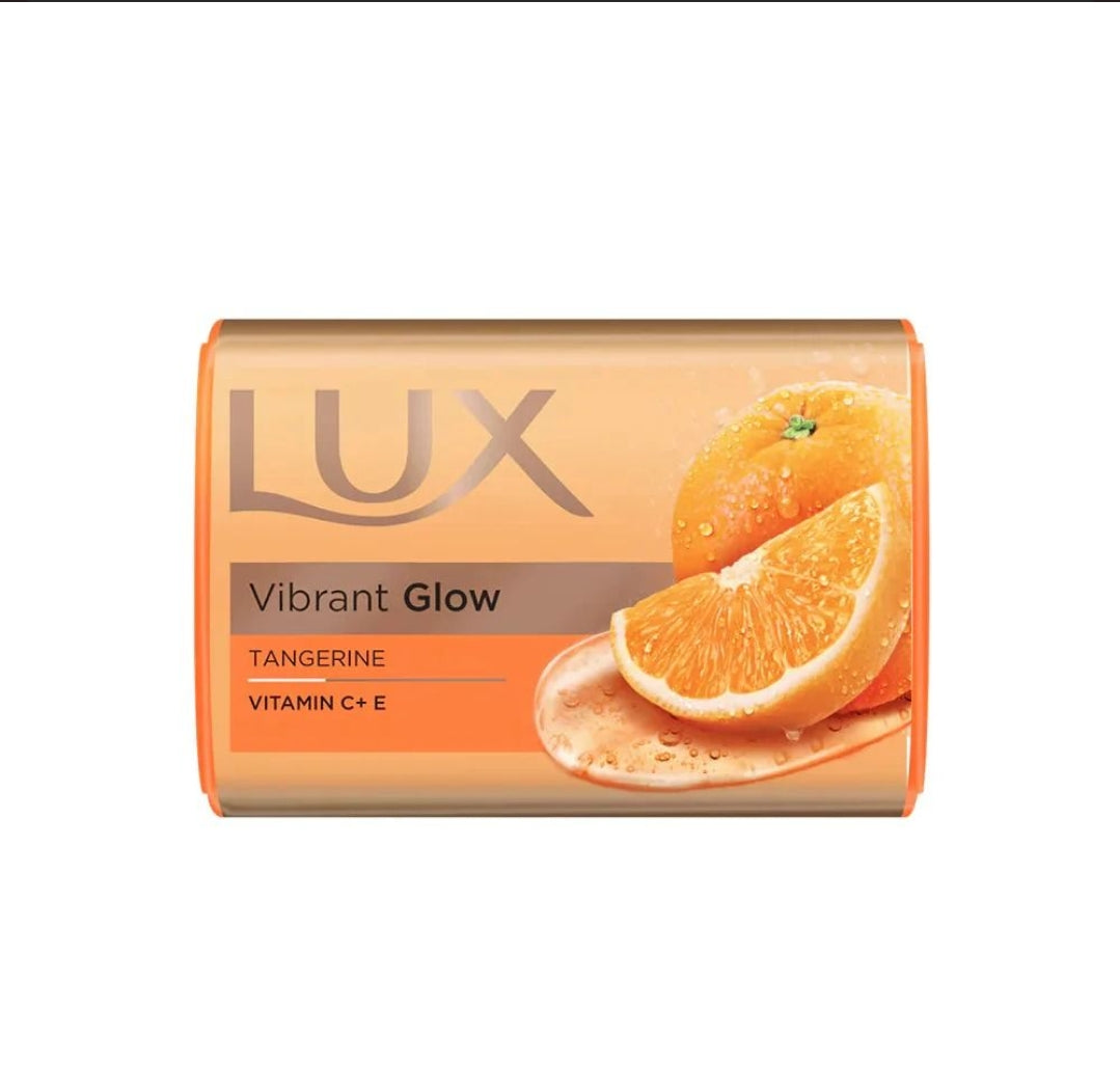 Lux Vibrant Glow Soap with Tangerine, Vitamin C & E, 128g