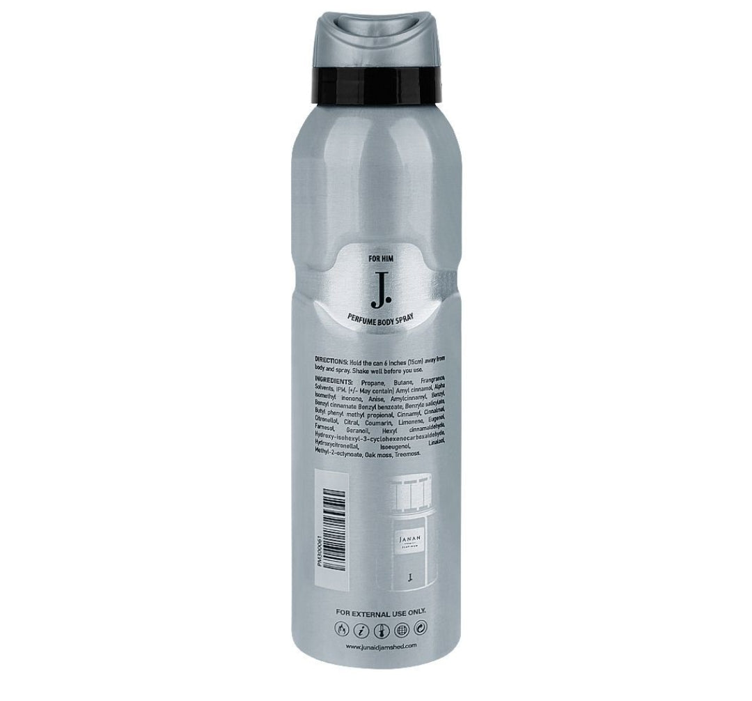 Junaid Jamshed J. Janan Platinum Perfume Body Spray, For Men, 150ml