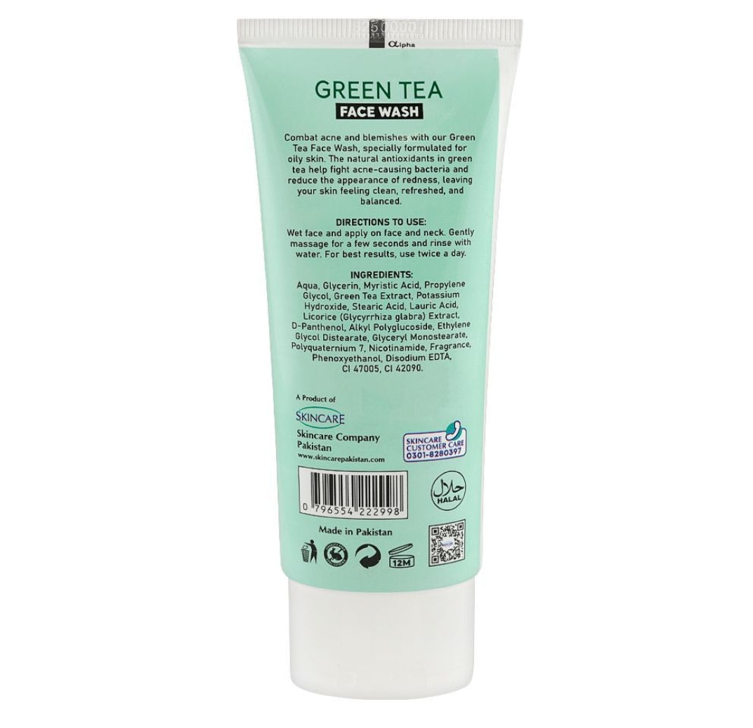 Skin White Green Tea Face Wash, Sulphate & Paraben Free, For Acne Prone Skin, 100g
