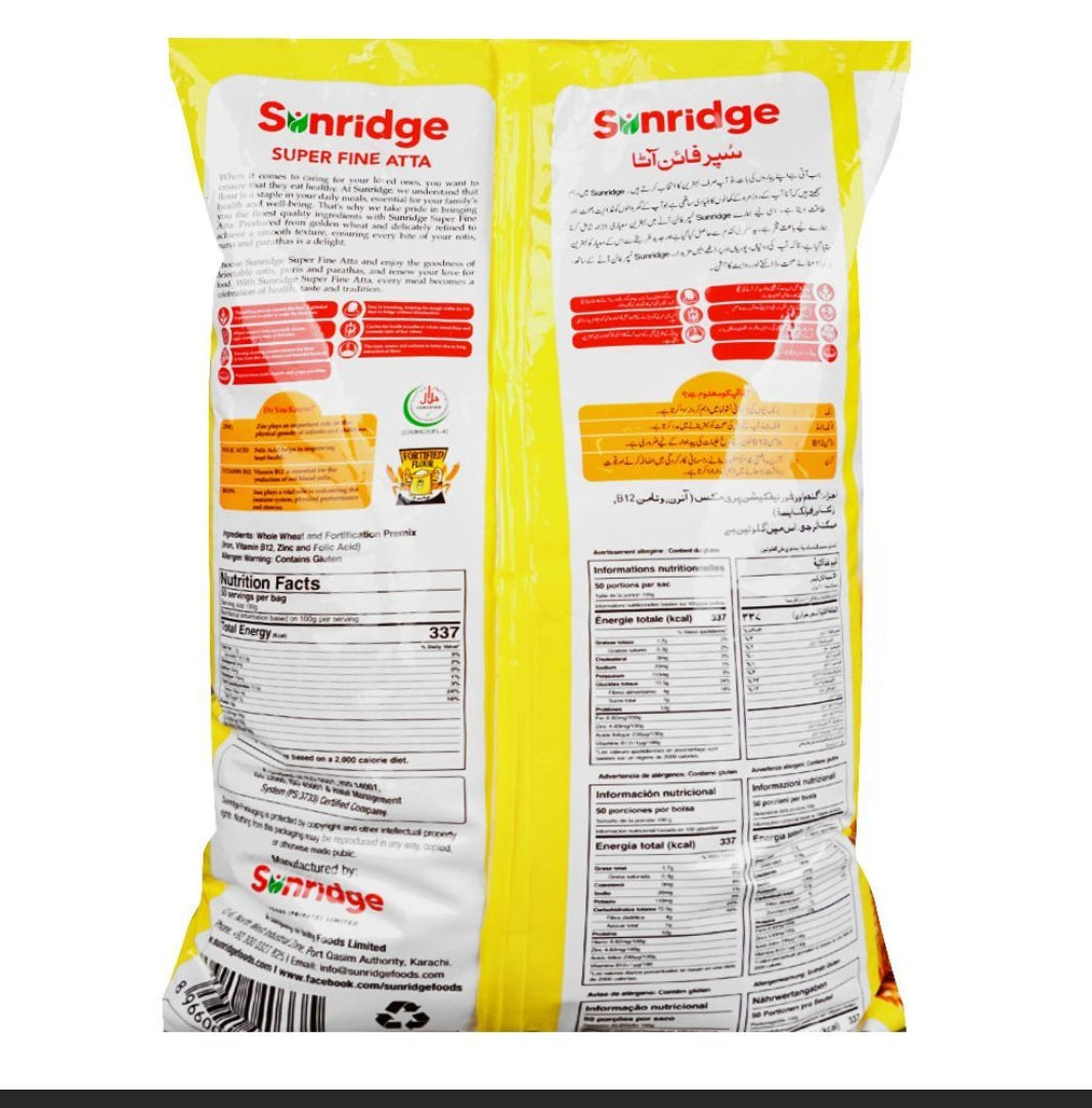 Sunridge Super Fine Atta, 5Kg