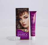 SAMSOL HAIR COLOUR - 42 NATURAL BROWN - NON METALLIC DYE
