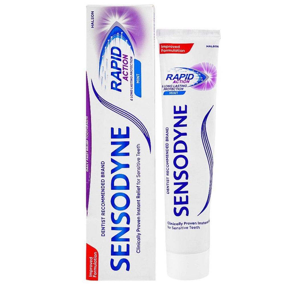 Sensodyne Rapid Action & Long Lasting Protection Mint Toothpaste, 70g
