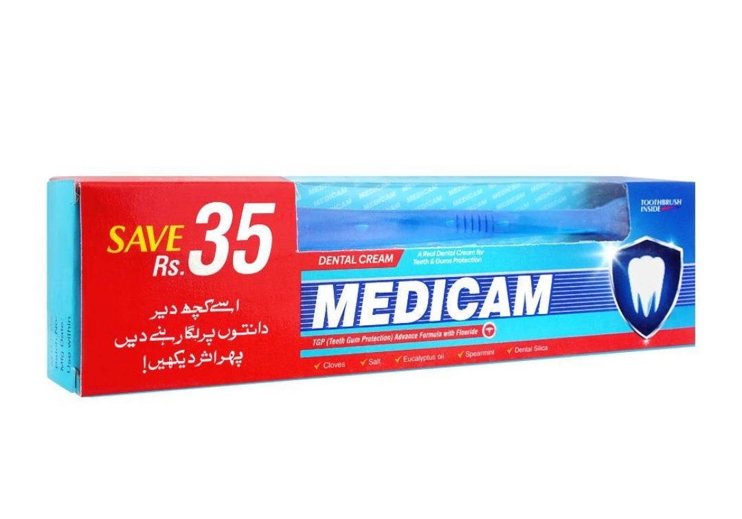 Medicam Dental Cream 65g, Toothbrush Free
