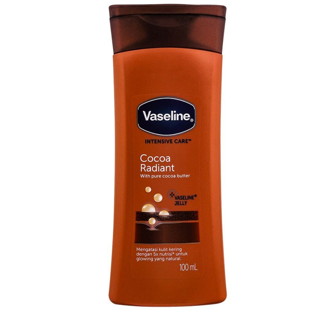 Vaseline Intensive Care Cocoa Radiant Pure Cocoa Butter Body Lotion, 100ml