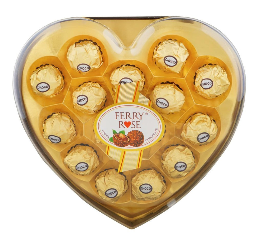 Ferry Rose Chocolate Heart, 187.5g, T-15