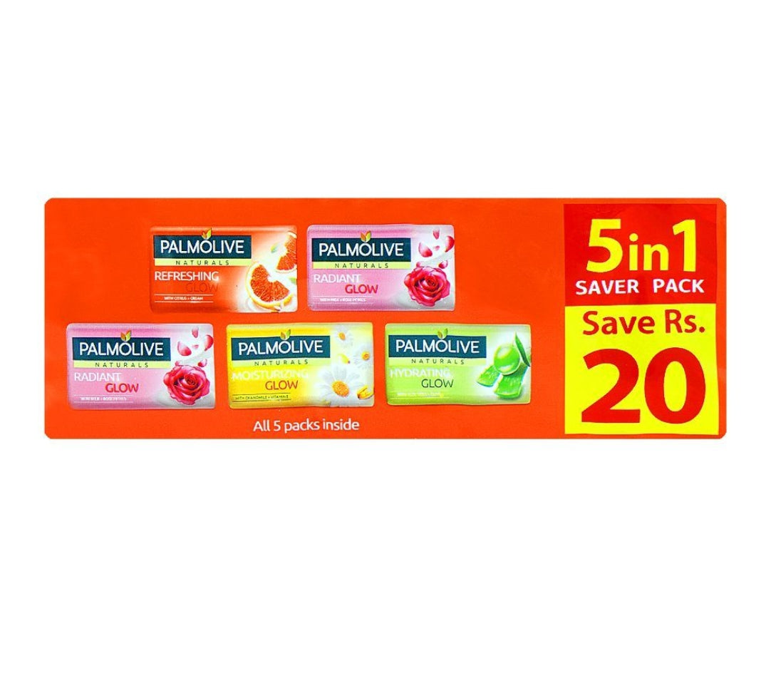 Palmolive Naturals Refreshing Glow Soap, 5 x 98g