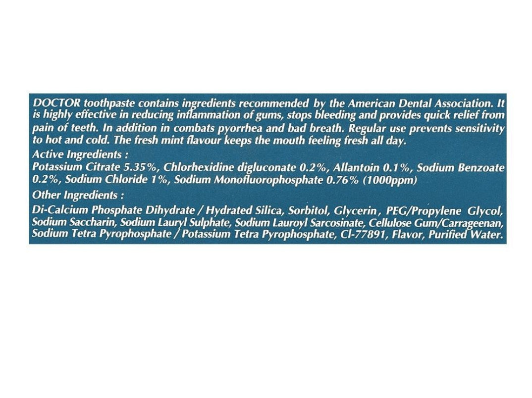 Doctor Fluoride Toothpaste 70g