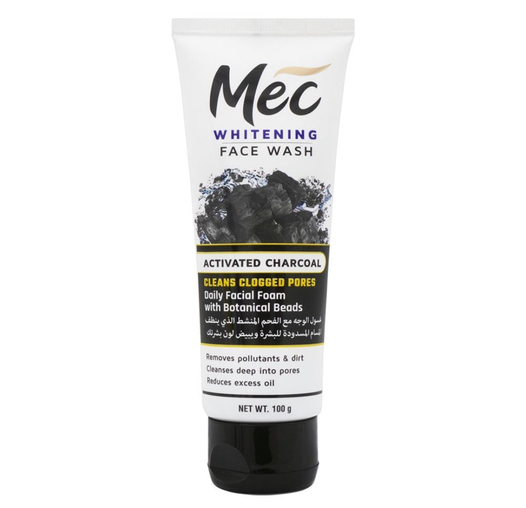 Mec Whitening Activated Charcoal Face Wash, 100g