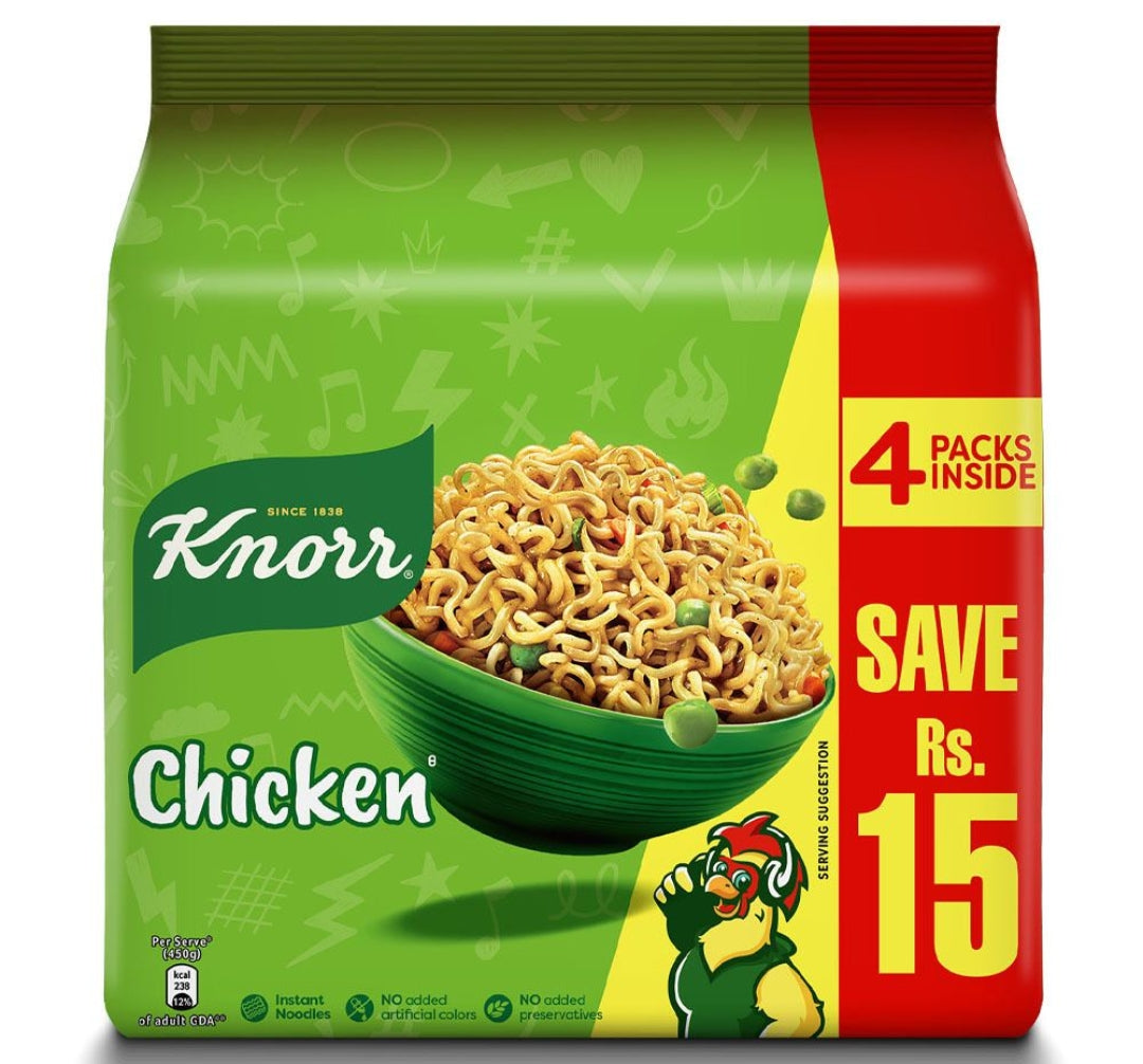 Knorr Noodles Chicken, 264g, 66g x 4-Pack