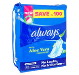 Always Aloe Vera Freshness Maxi Thick Extra Long Pads, 26-Pack, Save Rs.100/-
