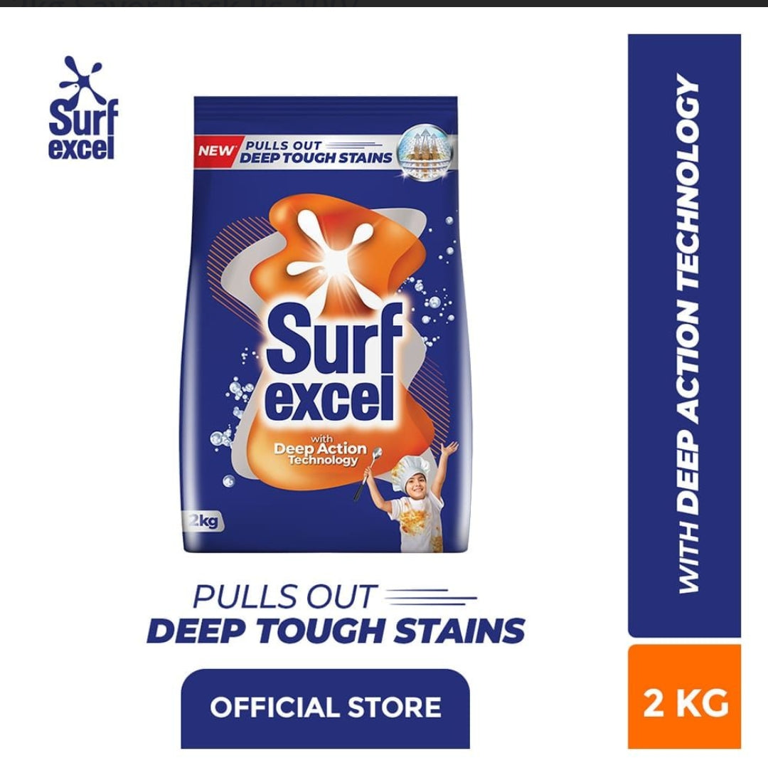 Surf Excel Laundry Detergent Washing Powder, 2kg Saver Pack Rs.100/-