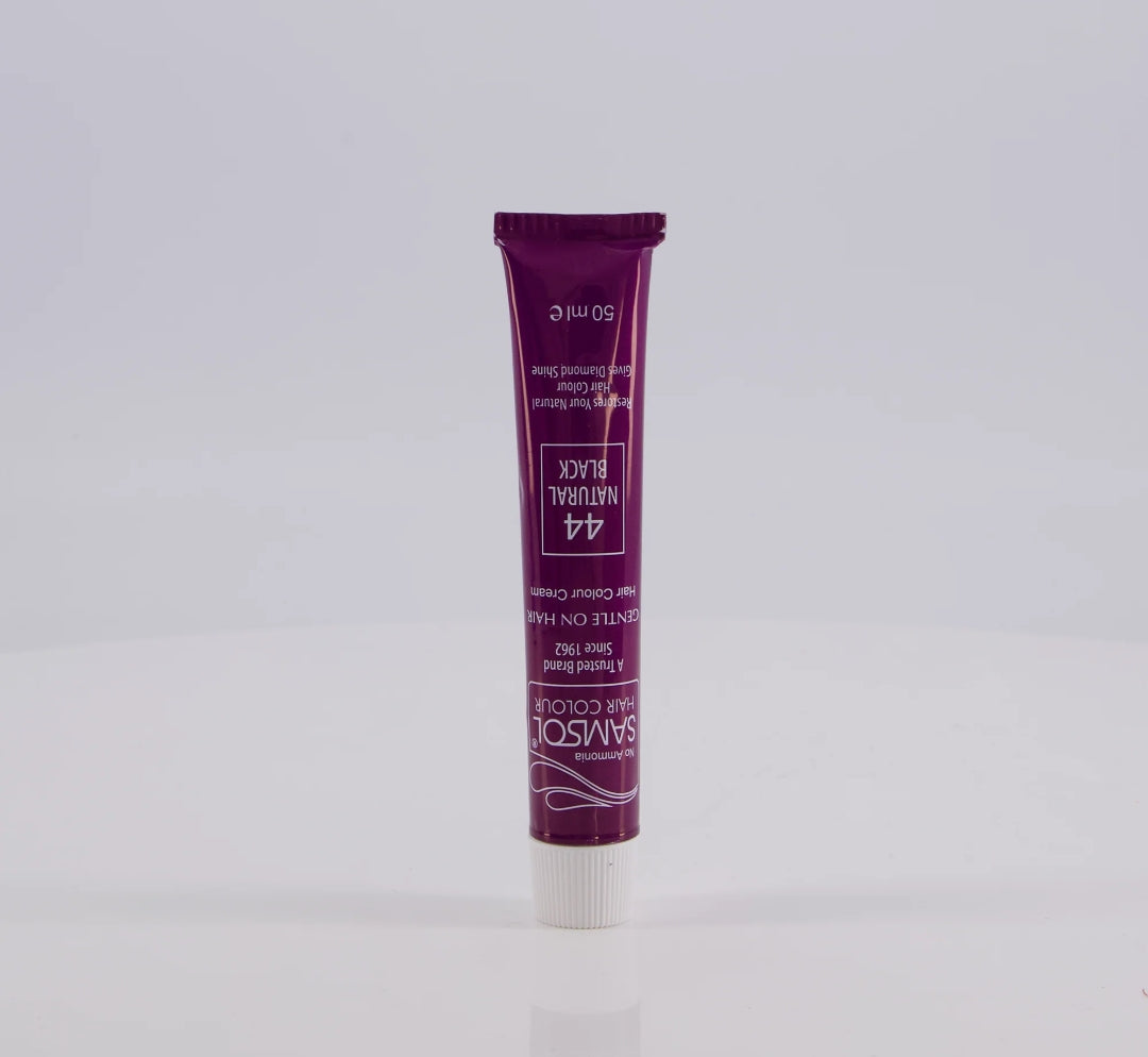 Samsol Hair Colour - 44 Natural Black - Non Metallic Dye