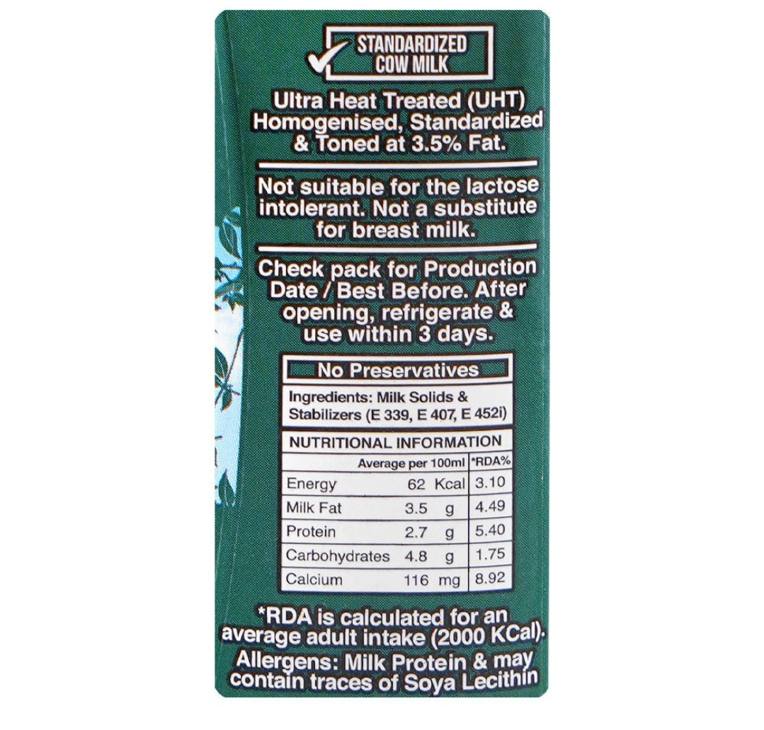 Nurpur Full Cream Milk Tetra Pack, 250ml