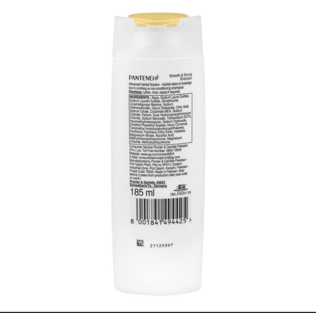 Pantene Advanced Hairfall Solution + Smooth & Strong Shampoo, 185ml