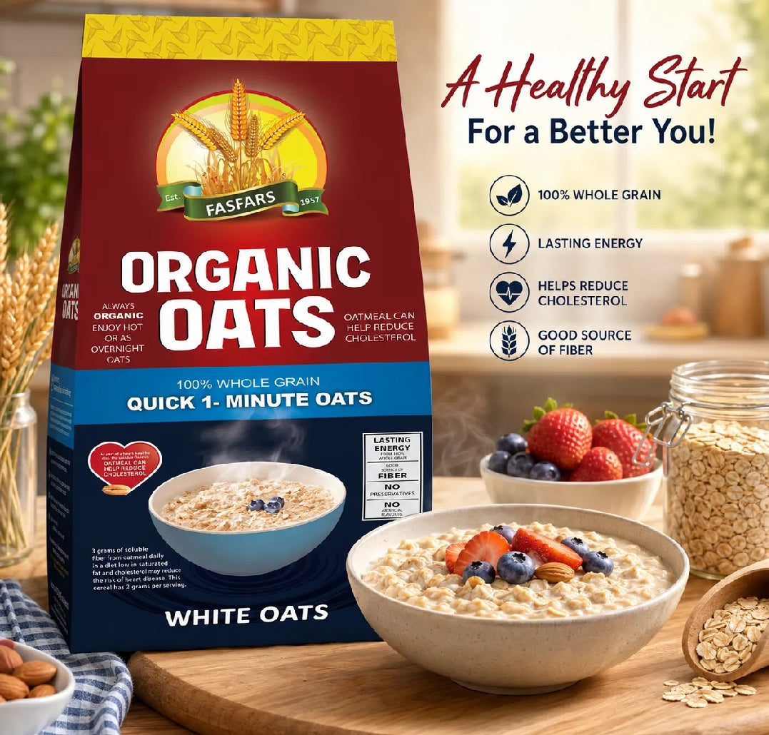 Organic Oats Pouch, 500g