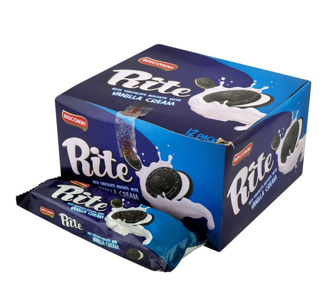 Rite Chocolate Biscuit With Vanilla Cream, 42.6g Box