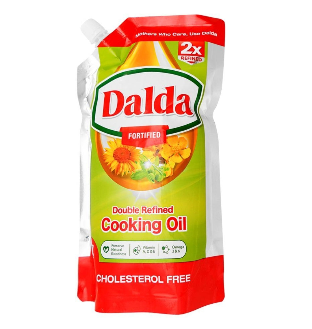 Dalda Double Refined Cooking Oil Standy Pouch, 1 Liter