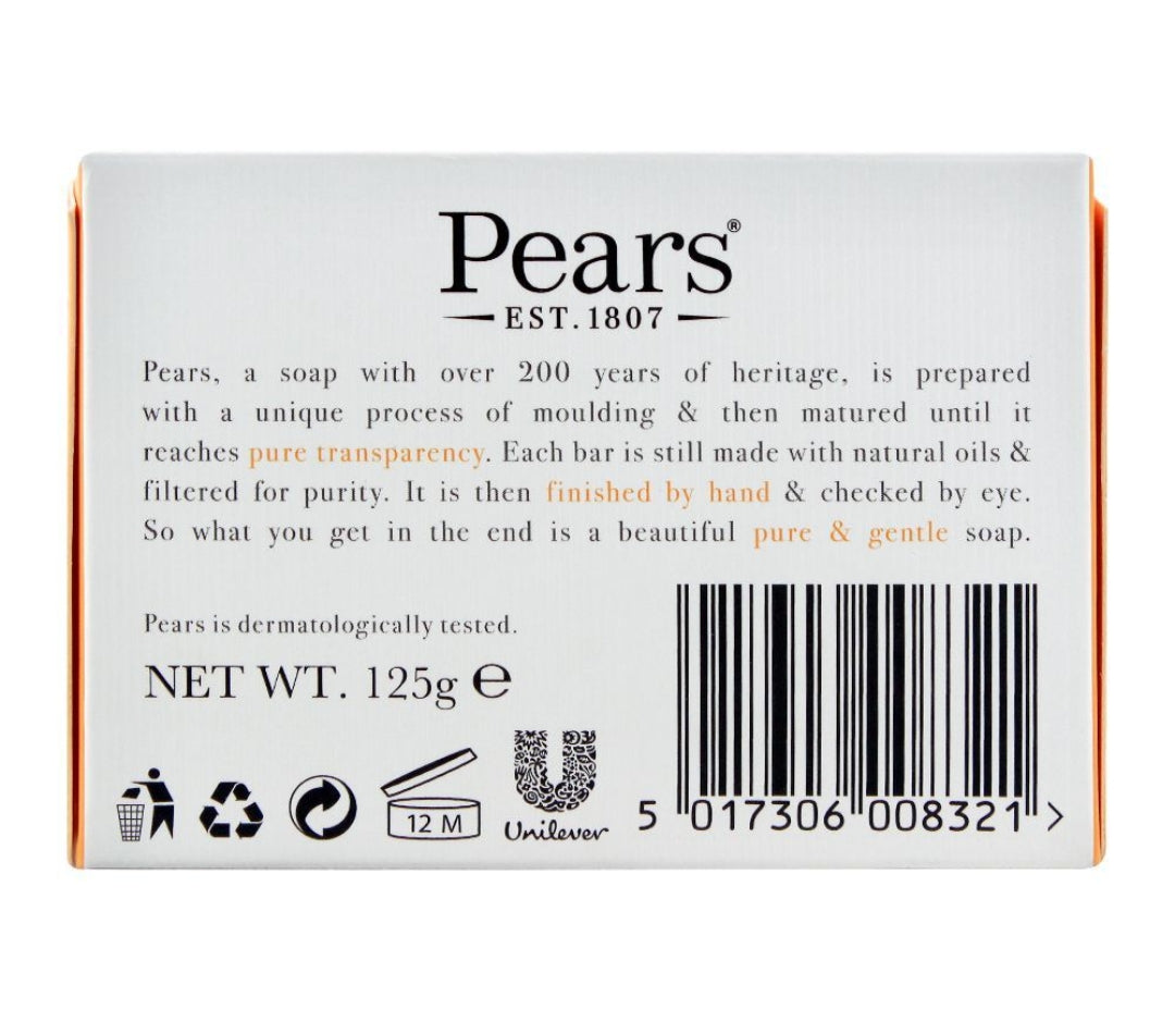 Pears Transparent Soap With Natural Oils, 125g