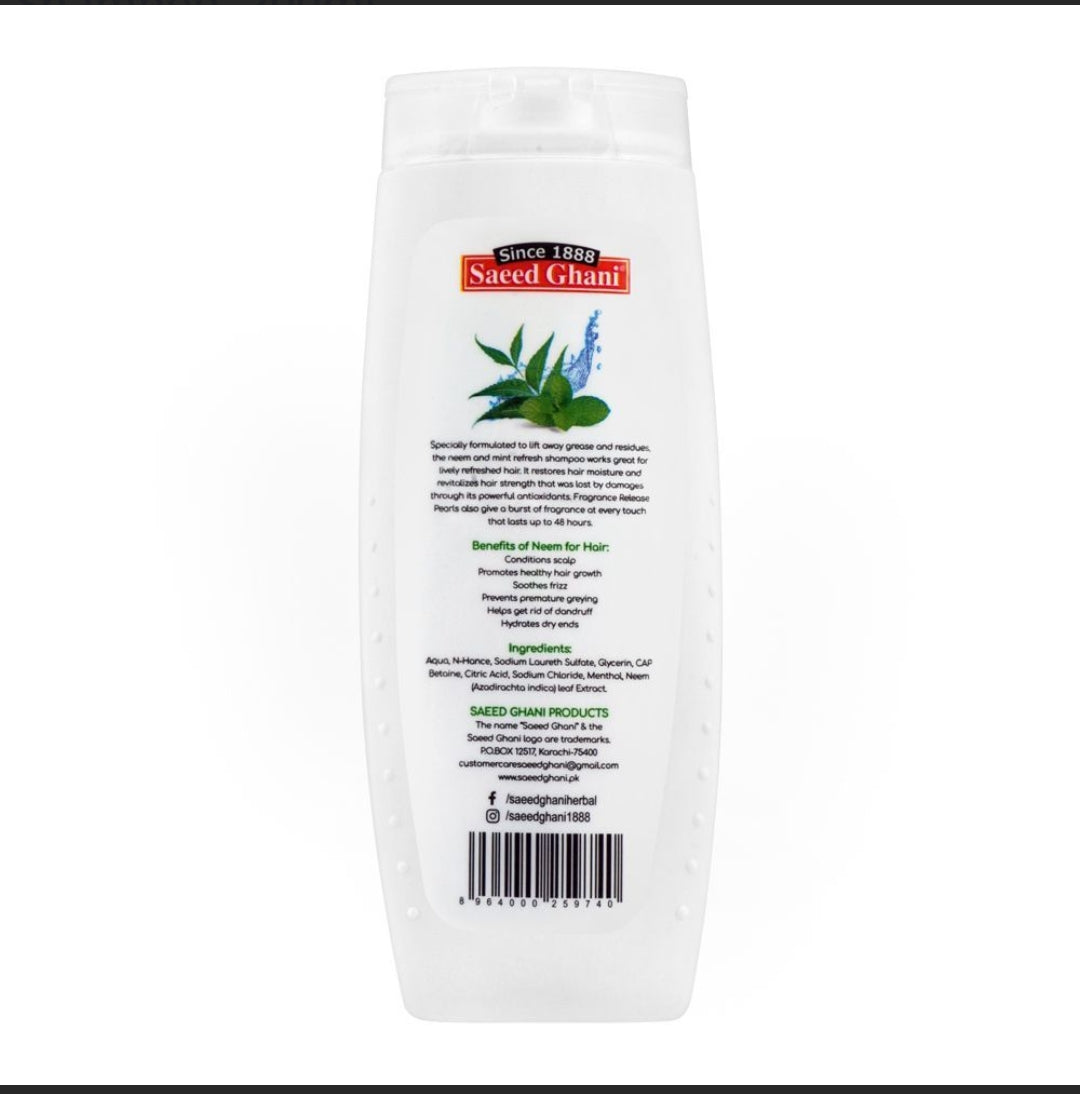 Saeed Ghani Deep Clean Neem & MInt Refresh Shampoo, 200ml