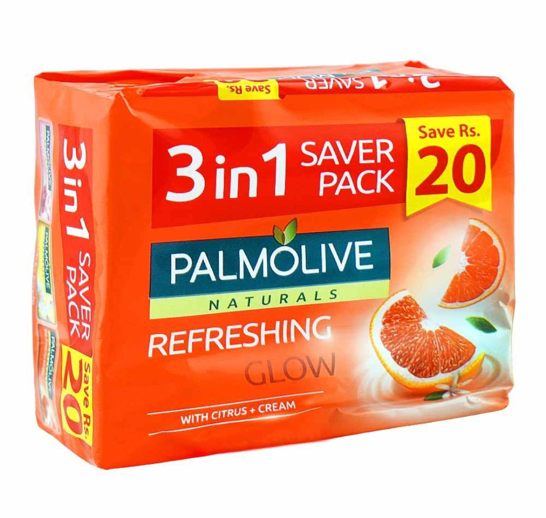 Palmolive Naturals Refreshing Glow Soap, 3 x 98g