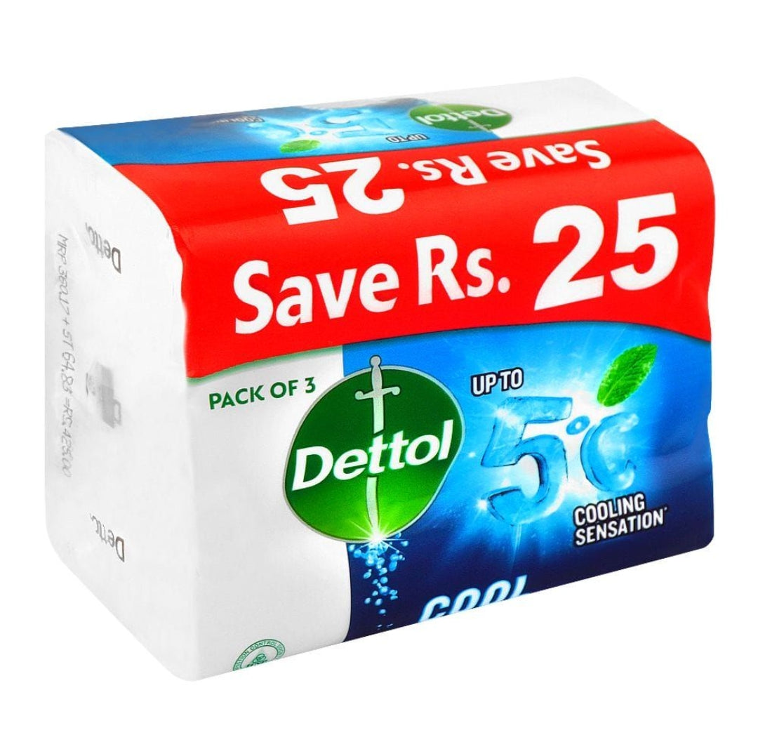 Dettol Cool Soap, 110g Each, 3-Pack