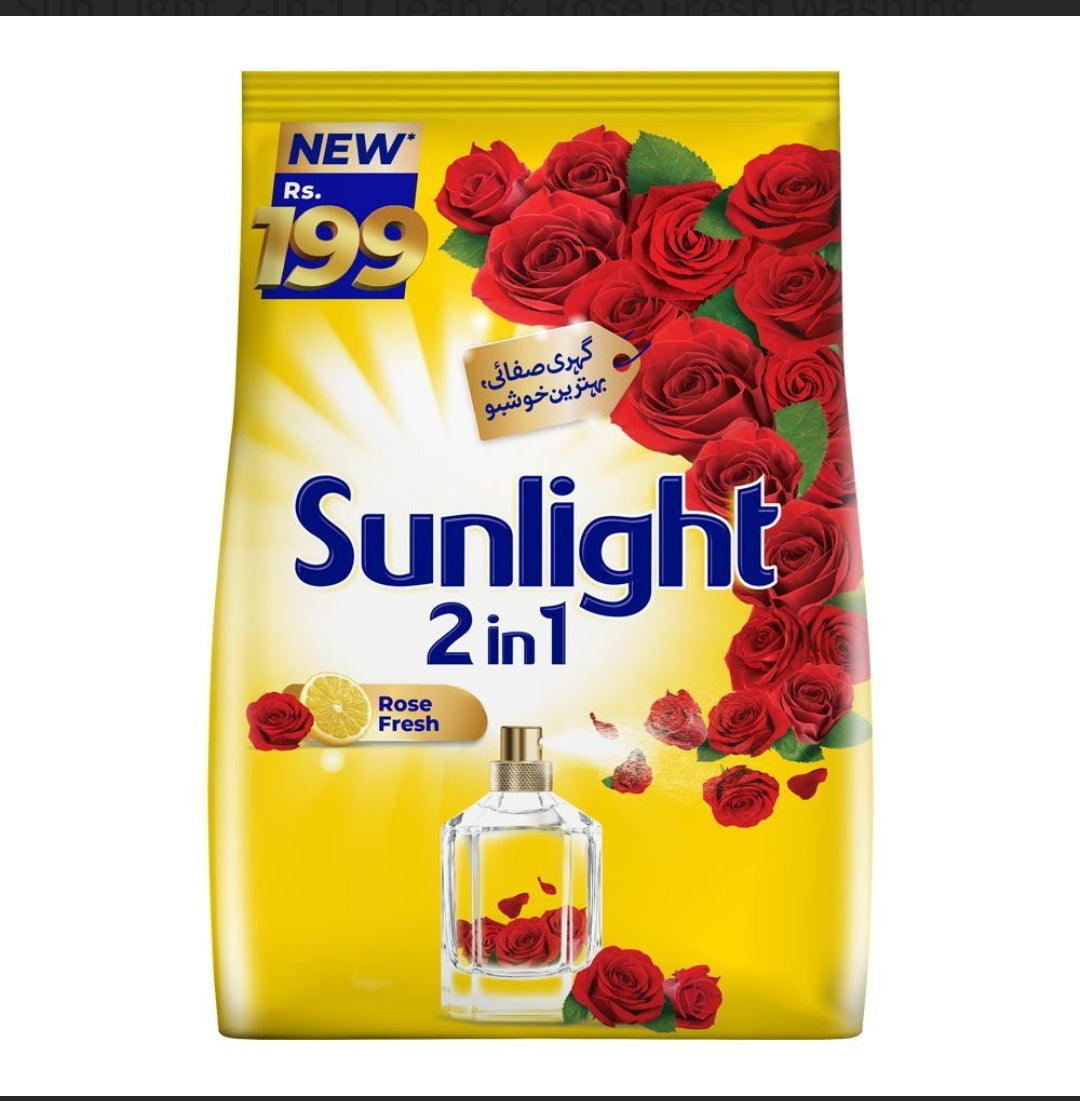 Sun Light 2-in-1 Clean & Rose Fresh Washing Powder, 770g