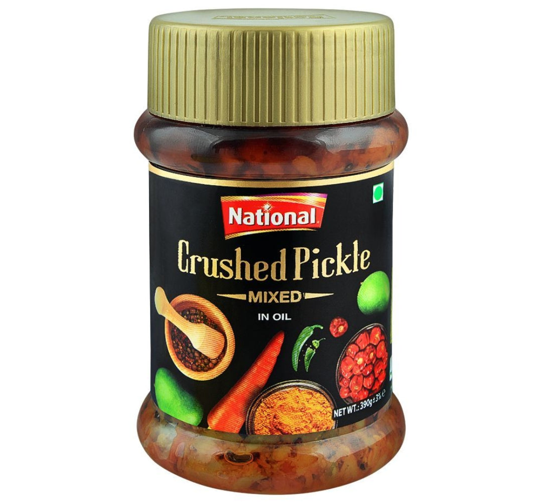 National Crushed Pickle In Oil, Mixed, 390g