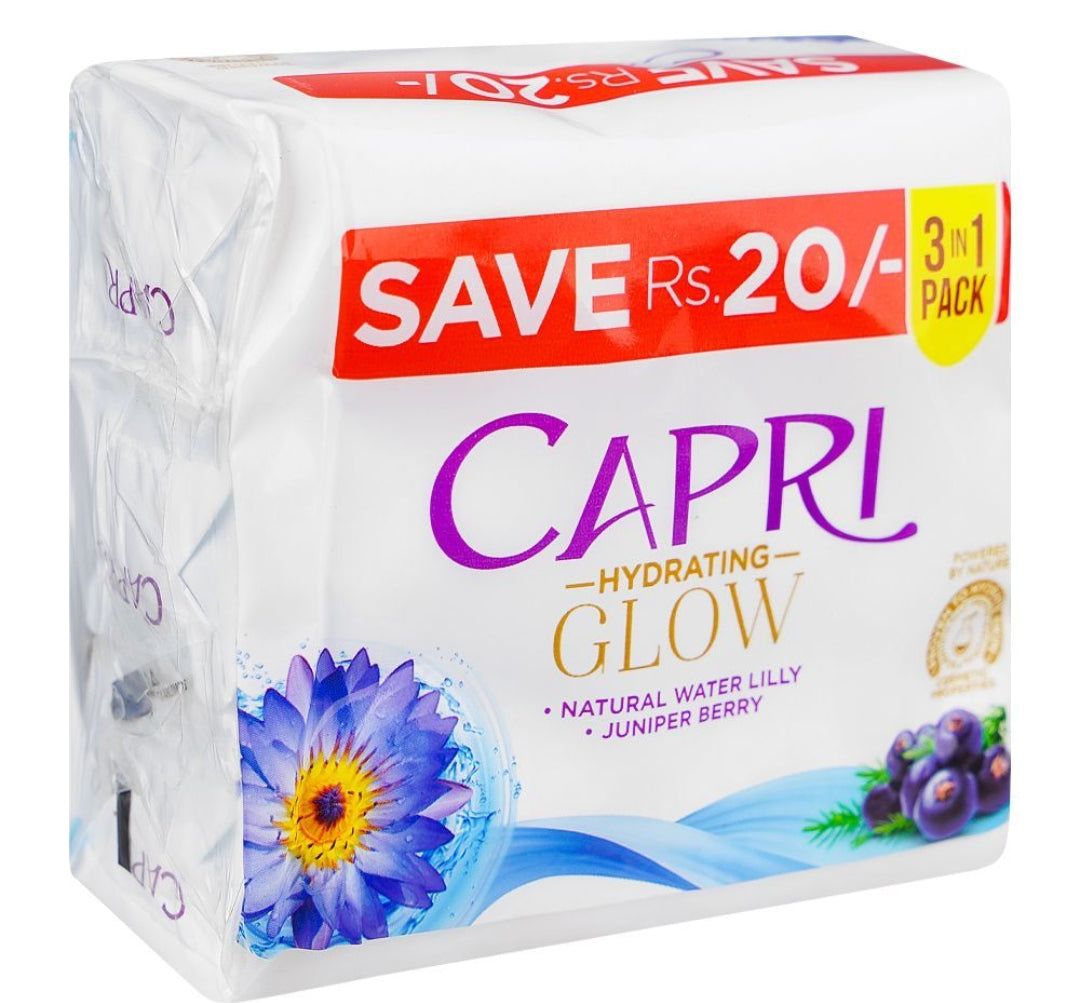 Capri Glow Water Lilly Blue Soap, 3x120g