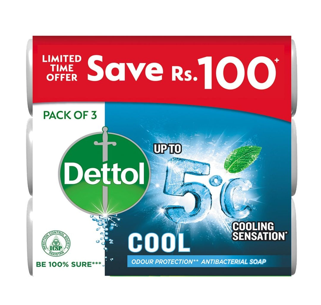 Dettol Cool Soap, 3x80g