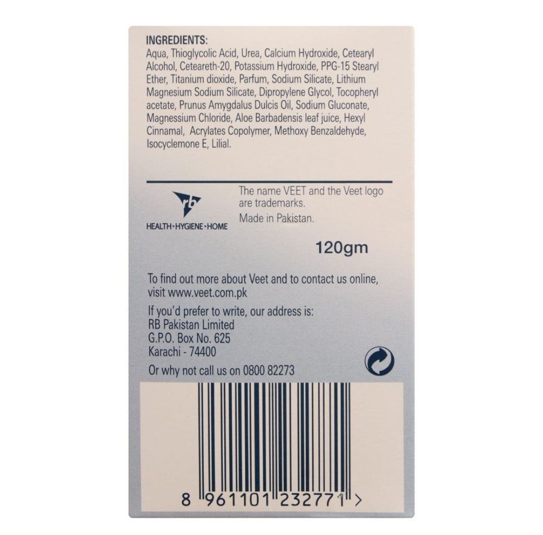 Veet Silky Fresh Sensitive Skin Hair Removal Lotion, Body & Legs, Sensitive Skin, 120g