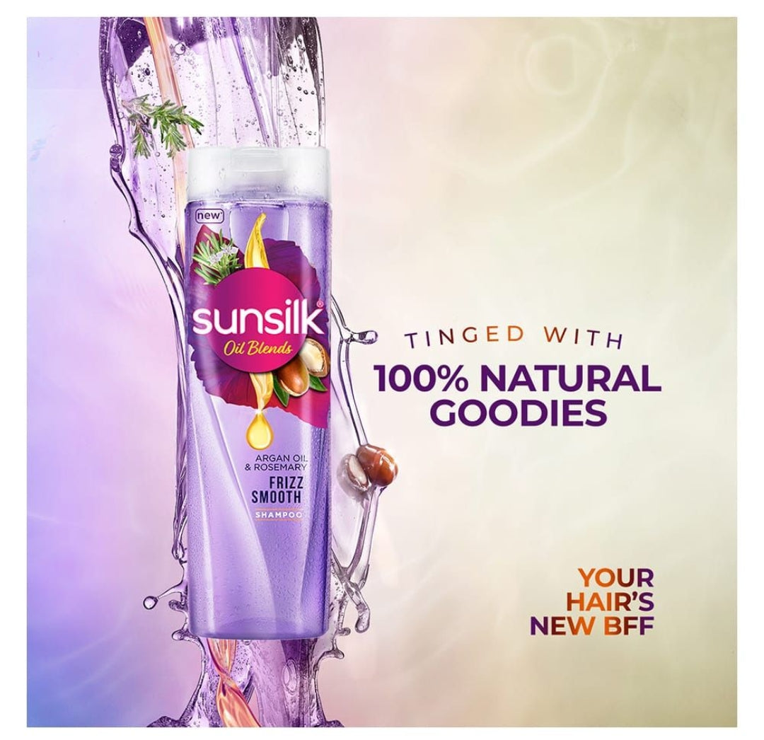Sunsilk Oil Blends Frizz Smooth Shampoo With Rosemary & Argan Oil, 380ml