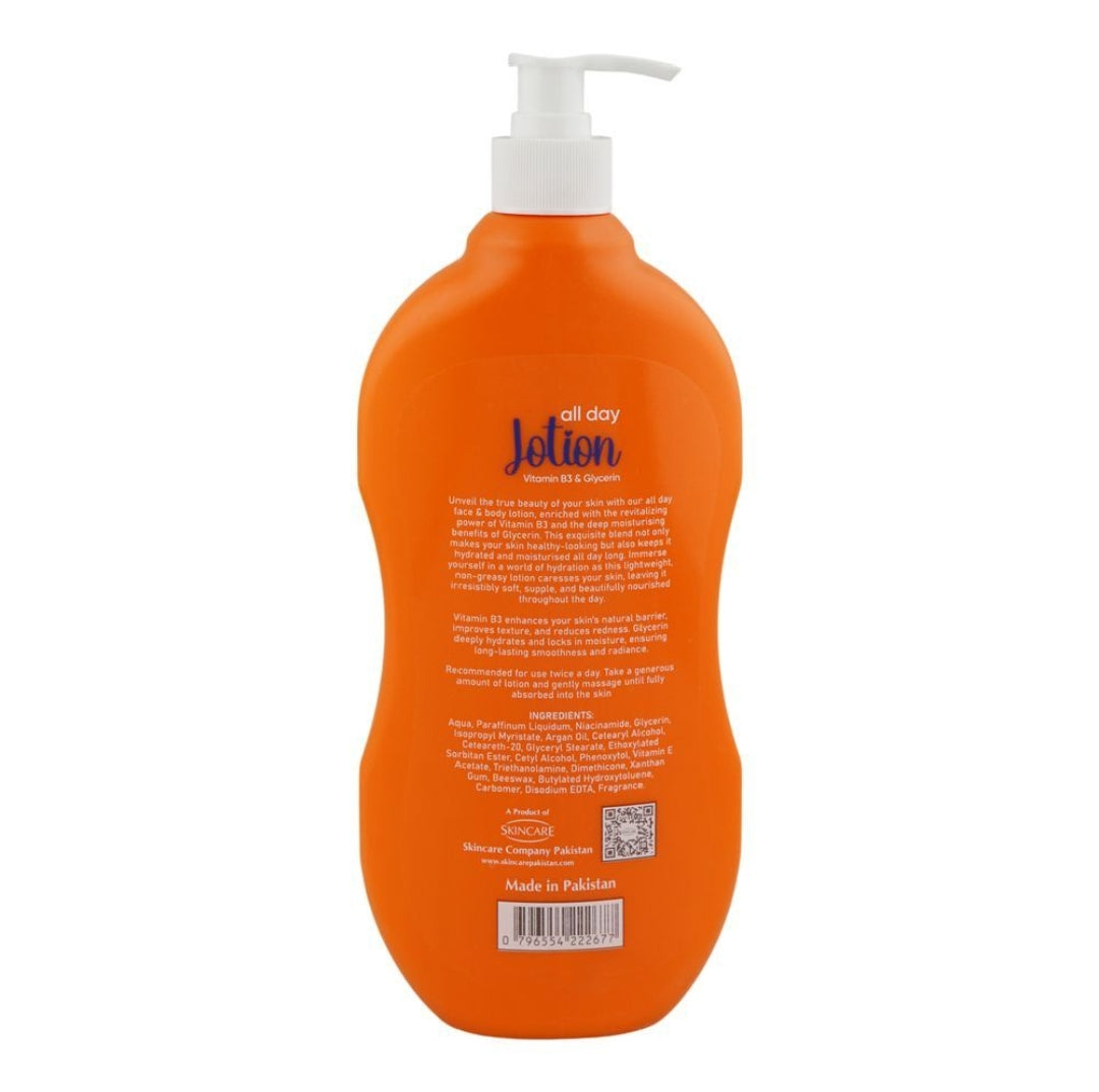 Skincare Pretty Vitamin B3 & Glycerin All Day Face & Body Lotion, For All Types Of Skin, 500ml