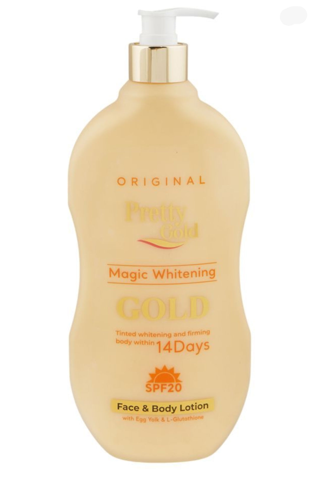 Skincare Pretty Gold Magic Whitening Face & Body Lotion, SPF20, Egg Yolk & L-Glutathione, For All Types Of Skin, 500ml
