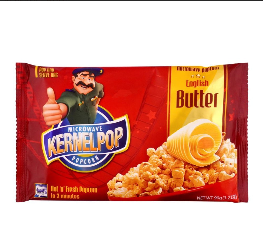 KernelPop English Butter Pop Corn, 90g