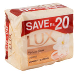 Lux Velvet Glow Jasmine White Soap Trio Pack, 3x128g
