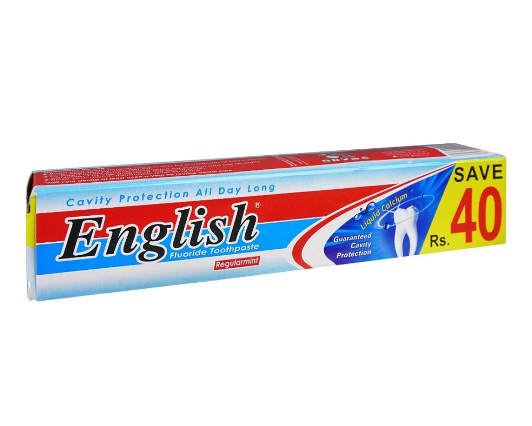English Regular mint Fluoride Toothpaste, Saver Pack Rs.40/-