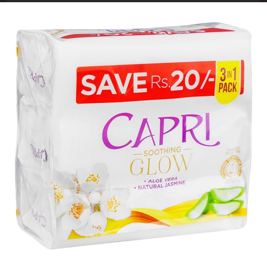 Capri Glow Jasmine White Soap, 3x120g