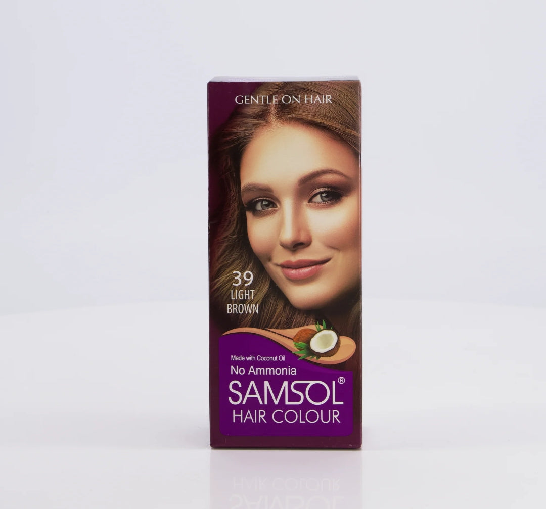 SAMSOL HAIR COLOUR - 39 LIGHT BROWN - NON METALLIC DYE