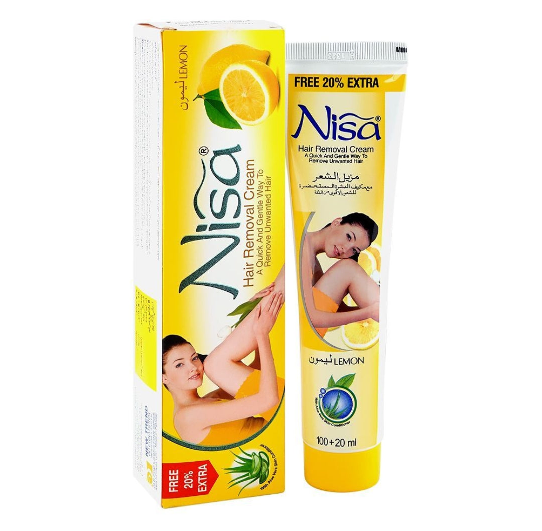 Nisa Lemon Hair Removal Cream, 100ml + 20% Extra