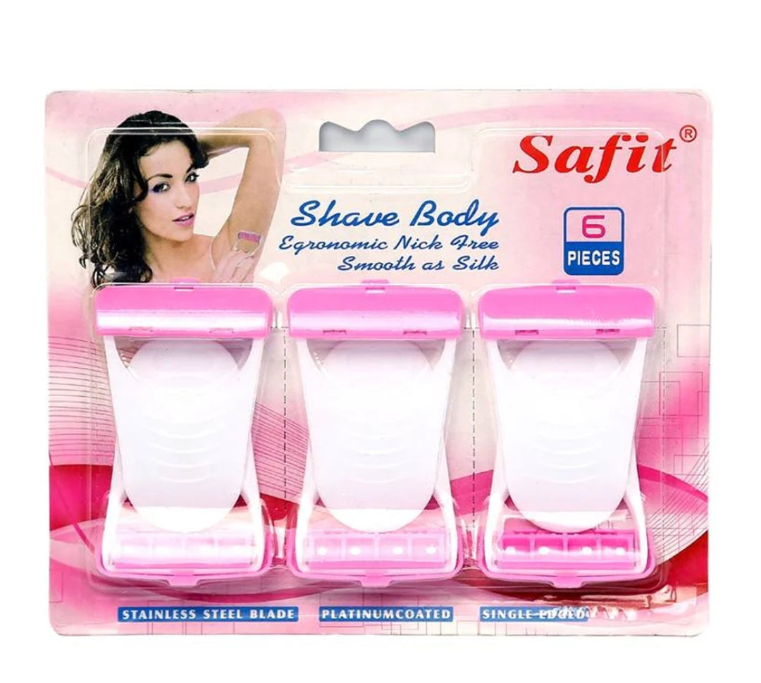 Safit Body Shaving Razor For Women Stainless Steel Pack of 6