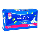 Always Aloe Vera Freshness Maxi Thick Long Pads, 18-Pack