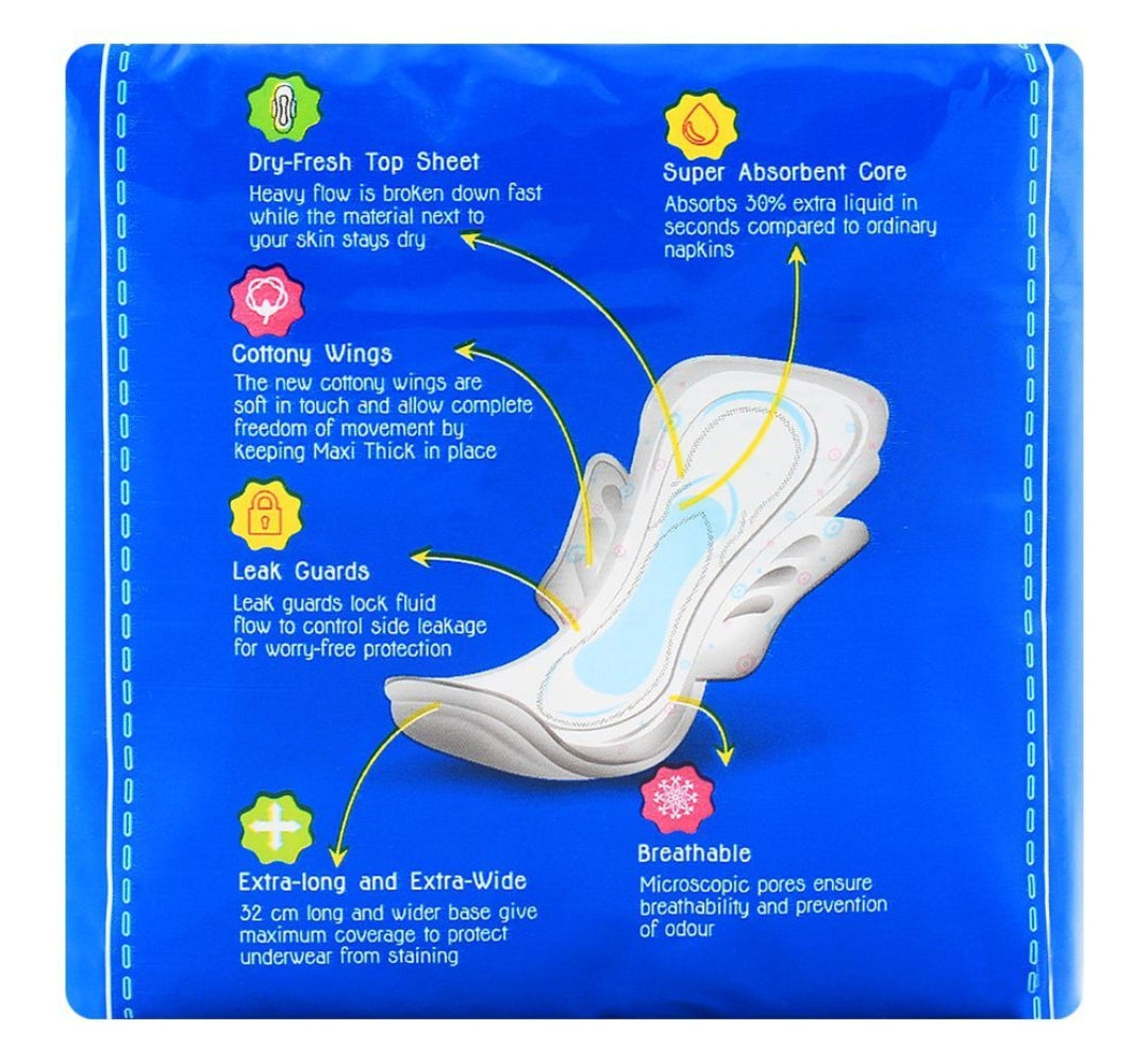 Butterfly Breathables Maxi Thin Pads, Extra Large, 8-Pack