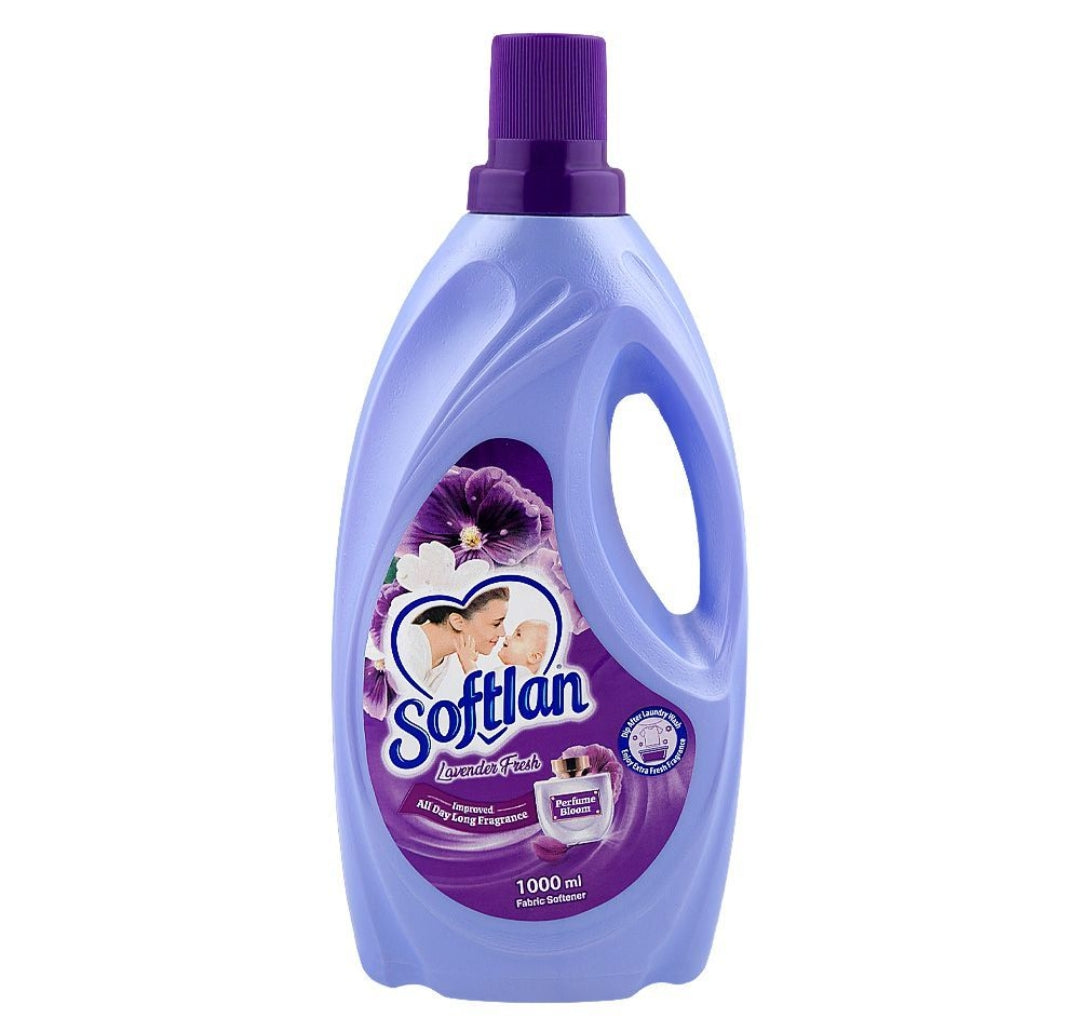 Softlan Fabric Softener Lavender Fresh Purple, 1 Liter Bottle